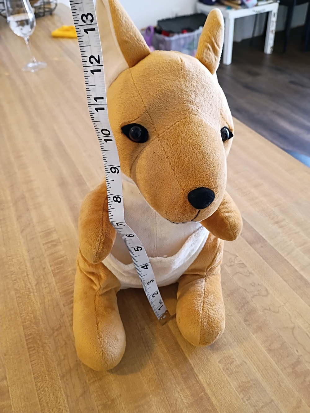 Plush Kangaroo Stuffed Animal Toy - Tan and Cream